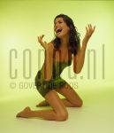 Stock Model Colours 
Model at studio in Amterdam, by order of Diamonde Jewelry. May 15, 2000.

[keywords]Posed, Green[/keywords]